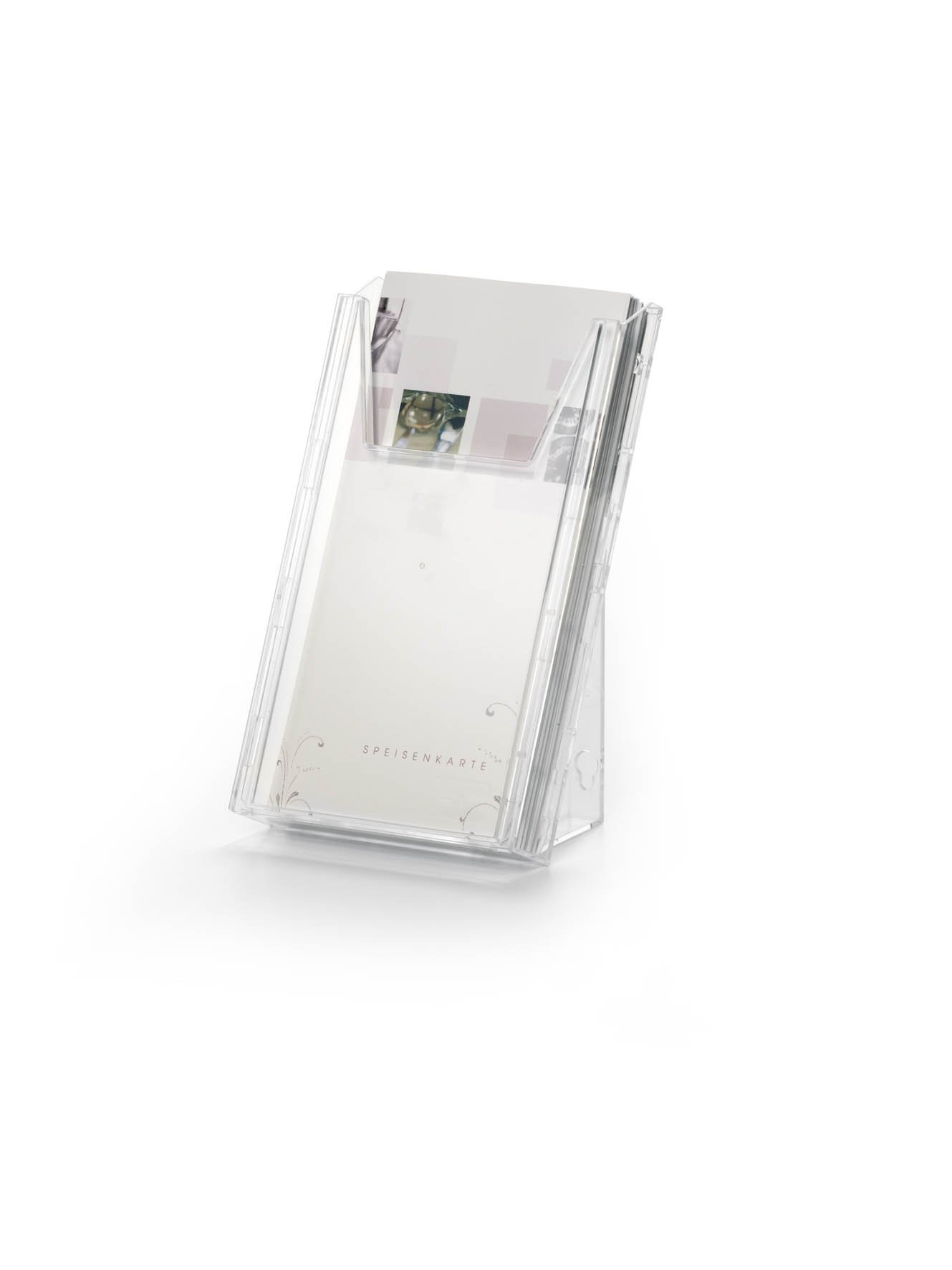 Durable Comiboxx Literature Holder Extendable One-third A4 Clear Ref 8590/19