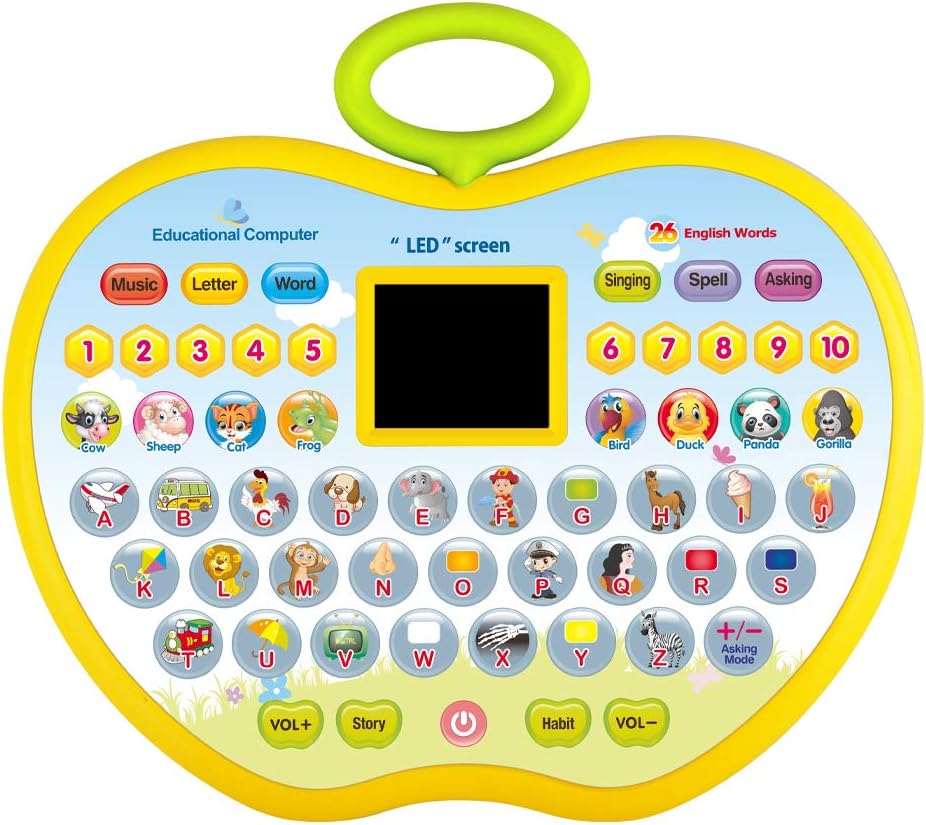 KIDTOY Presents for 3 Years Olds Kids, Educational Toy for 36-48 Months Girl Boy Toddler Computer Toys for 3-4 Year Old Girl Toy Gift Age 3 4 Boys Education Toy for 3-4 Year Old Baby