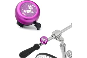 UVTQSSP Bike Bell for Kids Girls Bike Bell Kids Bike Accessories Bicycle Bell Bike Bells for Boys Girls with Loud Clear Sound Toddler Scooter Bells Cute Purple Star Fit 0.87" Handlebars