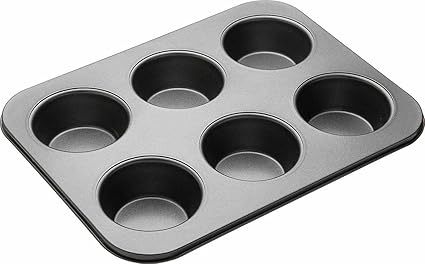 Perfect Pricee Cupcake Tray Steel 6 Slot Muffin Tray, Black
