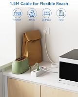 ROOTOMA European to UK Plug Adapter 3 Outlet 13A 3250W EU to UK Travel view 3