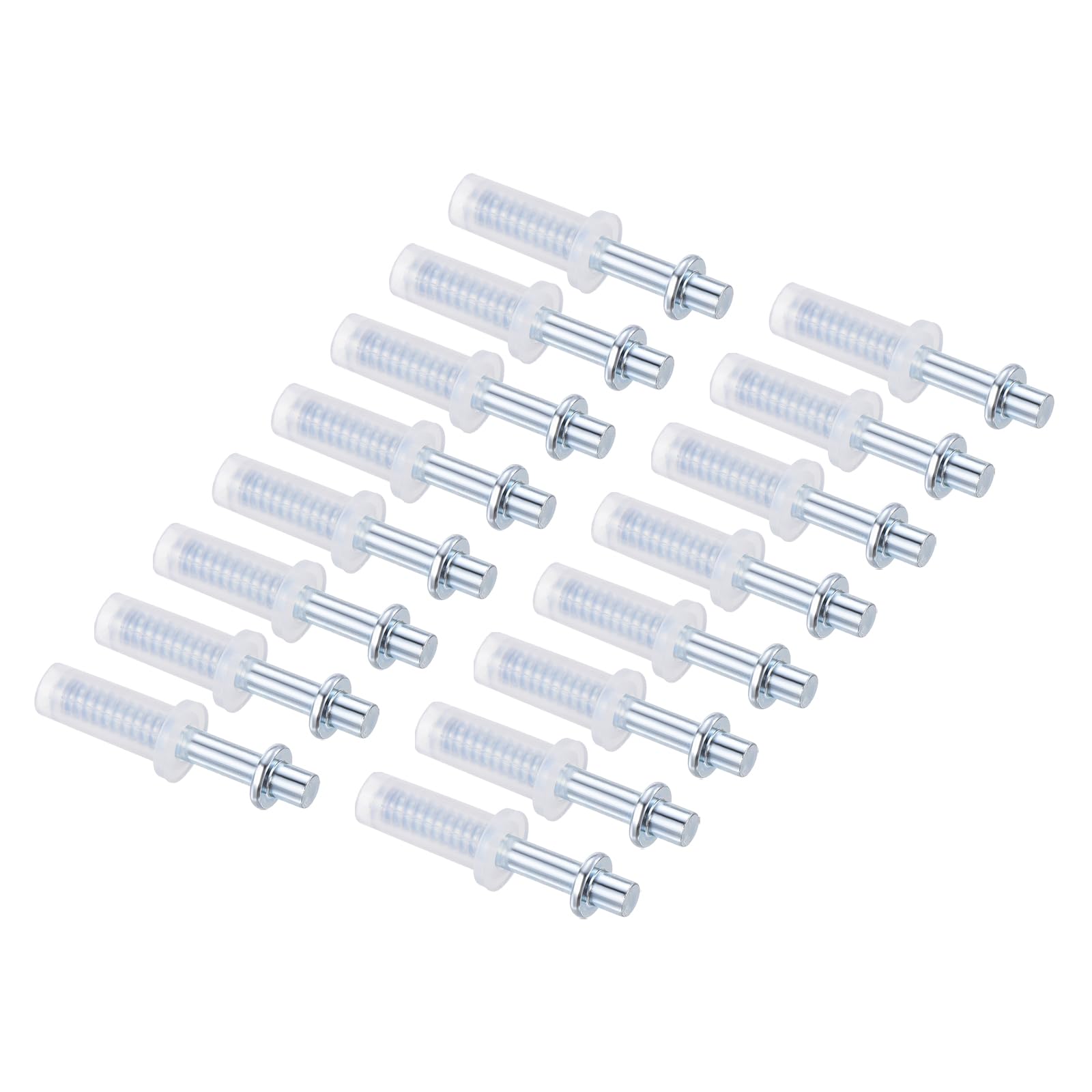 uxcell Bifold Door Hardware, 16 Pack Bi-Fold Door Top Pivot, Bifold Closet Door Hardware Repair Part Kit for Sliding Wardrobe Doors Folding Door, Silver