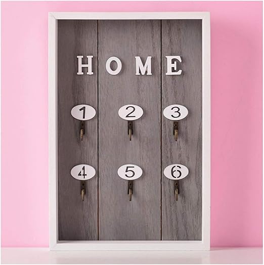 Moderna Minimalista Montado En La Pared Titular De La Clave Con Los Ganchos Llaves De Madera