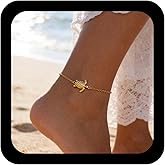 Xduargs Boho Turtle Anklet Bracelet Gold Ocean Animal Foot Chain Vintage Sea Turtle Ankle Chain Summer Beach Minimalist Link Bracelet Accessories for Women