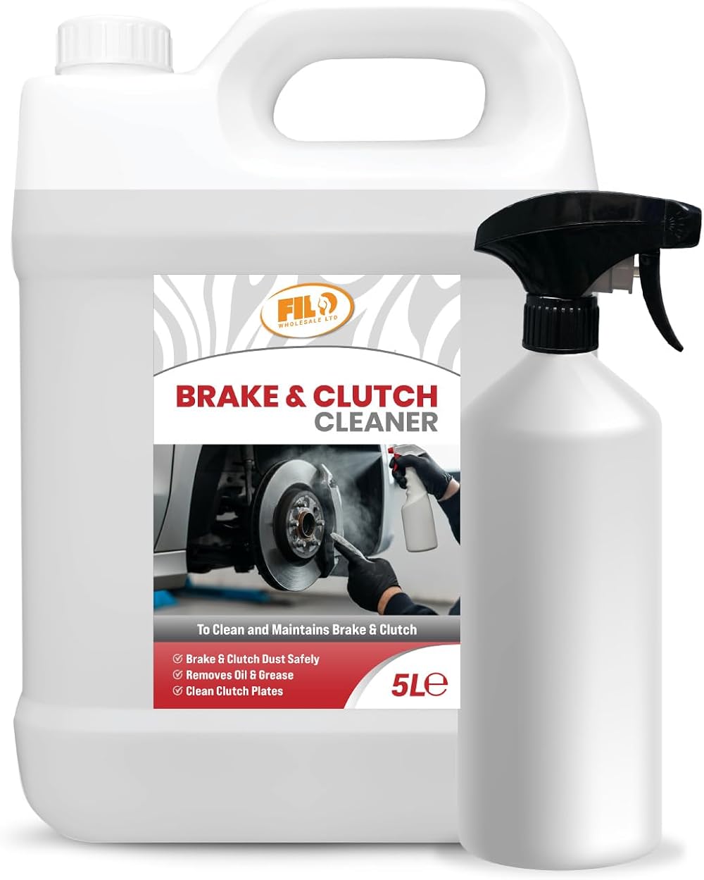 Filo Brake and Clutch Cleaner 5L with 1L Spray Bottle Disc Brake Cleaner