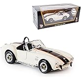 LUCKY DIE CAST 1964 Shelby Cobra 427S/C 1:18 Diecast - 7.0L V8 Semi-Competition | Opening Doors, Steering Linkage, Premium Gift Box | Ages 14+,White