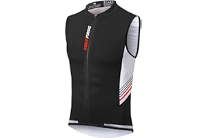 UGLY FROG Mens Cycling Vest Breathable Motorcycle Gilet with Zipper Pockets Sleeveless Jacket Soft Quick Dry