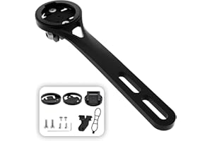YADERJOVE Out Front Bike Computer Mount, Integrated Aero Handlebar Out Front Cycling Computer Road Bike Mount,Garmin Bike Mount Compatible with Garmin Bike Computer,Combo Mount & GoPro Full Range Action Cameras