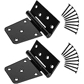 Matomtak 2 Pack 3.5 Inch Heavy Duty Gate Hinges Black Fence Door Hinges with Screws, Durable Black T Hinge for Indoor Outdoor
