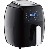 GoWISE USA GW22921-S 8-in-1 Digital Air Fryer with Recipe Book, 5.0-Qt, Black
