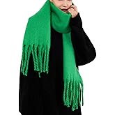 MININAI Women Chunky Scarf, Soft Warm Winter Scarf for Cold Weather, Christmas Blanket Scarves Pashmina Shawl Wrap
