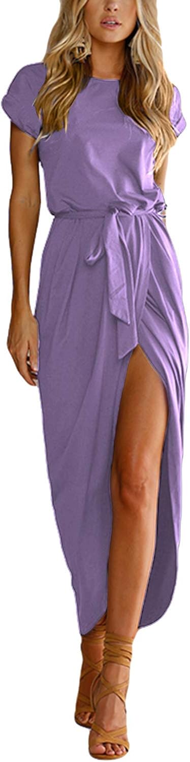 Yoins Robe Ete Femme Robe Maxi Longue Chic Robe De Plage Asymetrique Robe Tunique Boheme Grand Taille Casual Vetements Schwimmvereinigung De