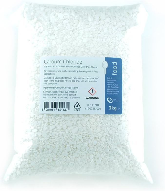 Calcium Chloride - 2kg (Dihydrate Flakes), White, 2 kg (Pack of 1)