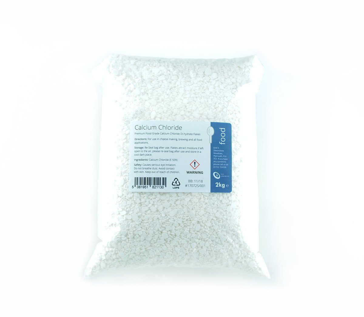 Calcium Chloride - 2kg (Dihydrate Flakes)