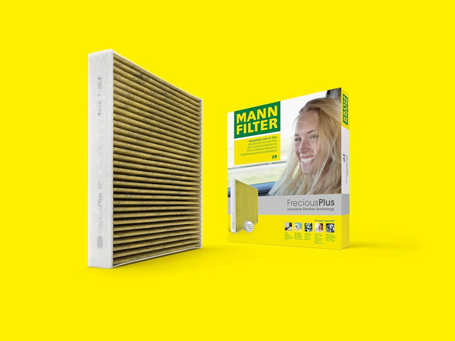 MANN-FILTER FP 26 009 Innenraumfilter/Kabinenluftfilter - FreciousPlus Biofunktionaler Pollenfilter - für Pkw + Transporter 4