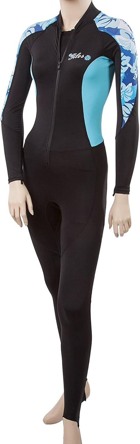 Tilos Full Body Snorkeling Swim Lycra Full Skin Suit - Long Legs Long Sleeves for Women UV Sun Protection : Dive Skins : Clothing