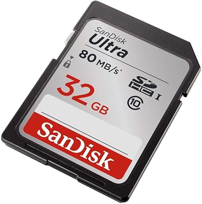 SanDisk Ultra SDHC Memory Card 32GB UHS-I Up to 80 MB/s Class 10 U1
