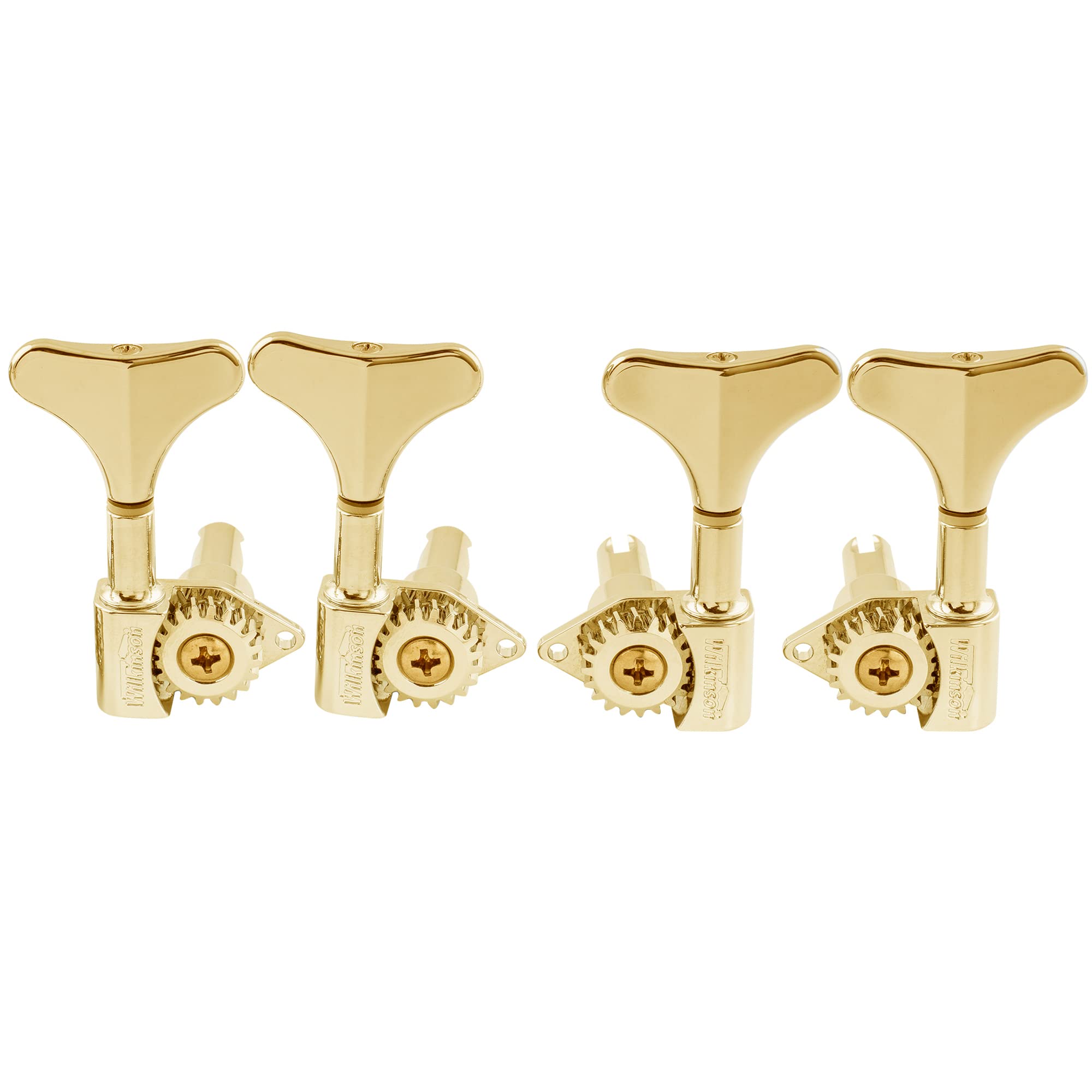 Wilkinson WJB750 2L2R Bass Tuners 20:1 Ratio Machine Heads Tuning Pegs Keys for Ibanez Style Electric Bass, Gold