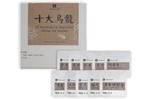iTeaworld Oolong Tea Collection – Top 10 Classic Oolong Tea Sampler, Chinese Original Leaf Pressed Tea Cakes, 10 Classic Oolong Varieties, No Sugar or Additives, Boxed Beginner Tea Gift Set, 20 Individually Wrapped Mini Tea Cakes, 5g/Piece, 3.52oz