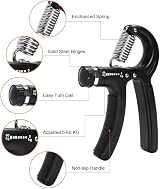 Vicloon Adjustable Hand Grip Exerciser 10-50 kg Forearm Strengthener Black view 6
