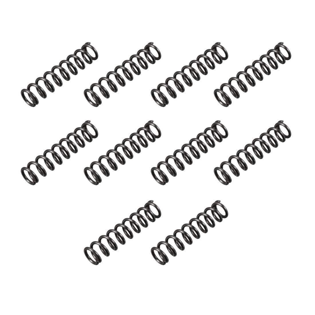 sourcingmap Compression Spring - 1.2mm Wire Dia , 8mm OD , 35mm Free Length Spring Steel Extension Spring,Black,10Pcs