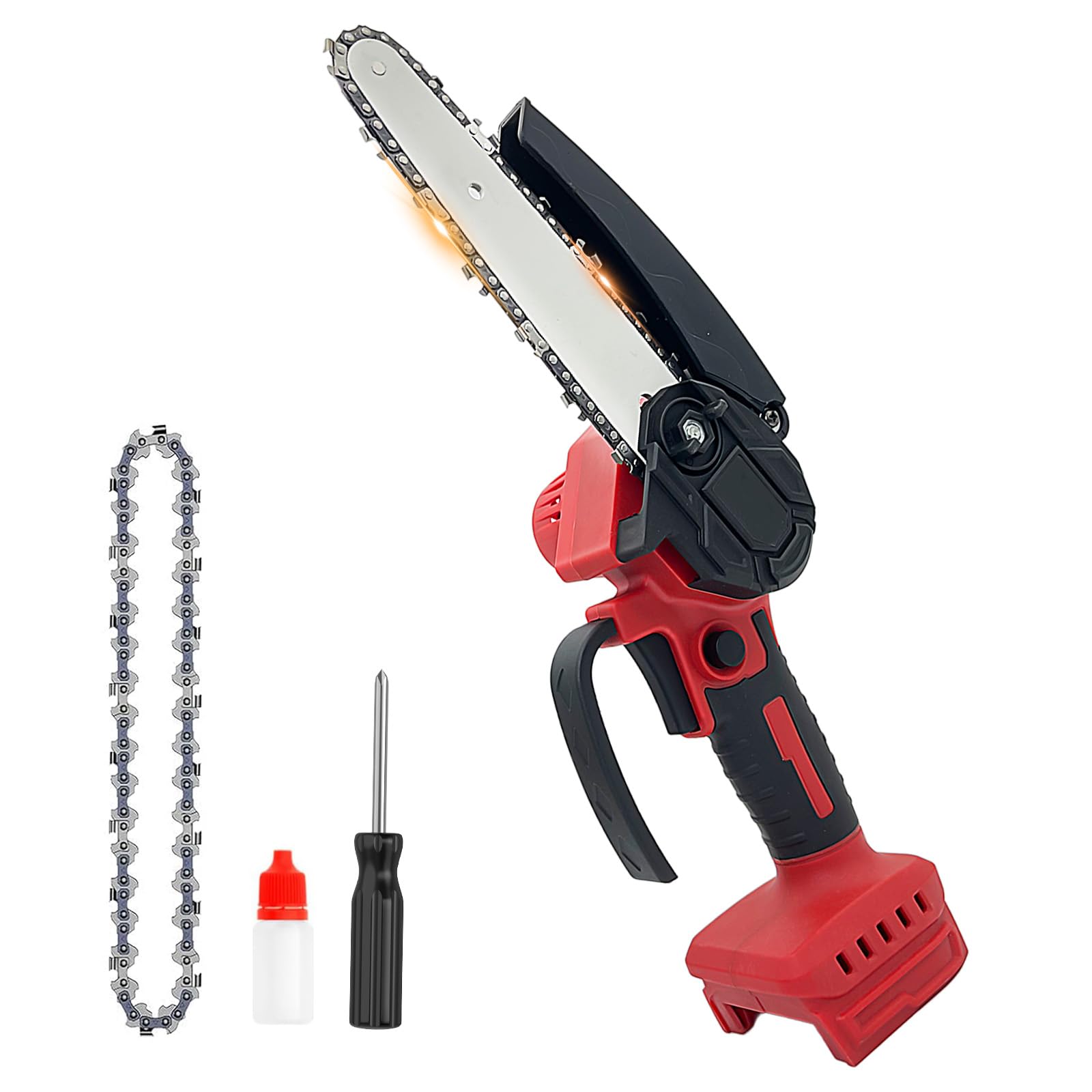 Photo 1 of Mini Chainsaw for Milwaukee M18 Battery, 6-Inch Cordless Pruning Chainsaw, Battery Powered Mini Chainsaw for Wood Cutting, Tree Trimming (Only tool)