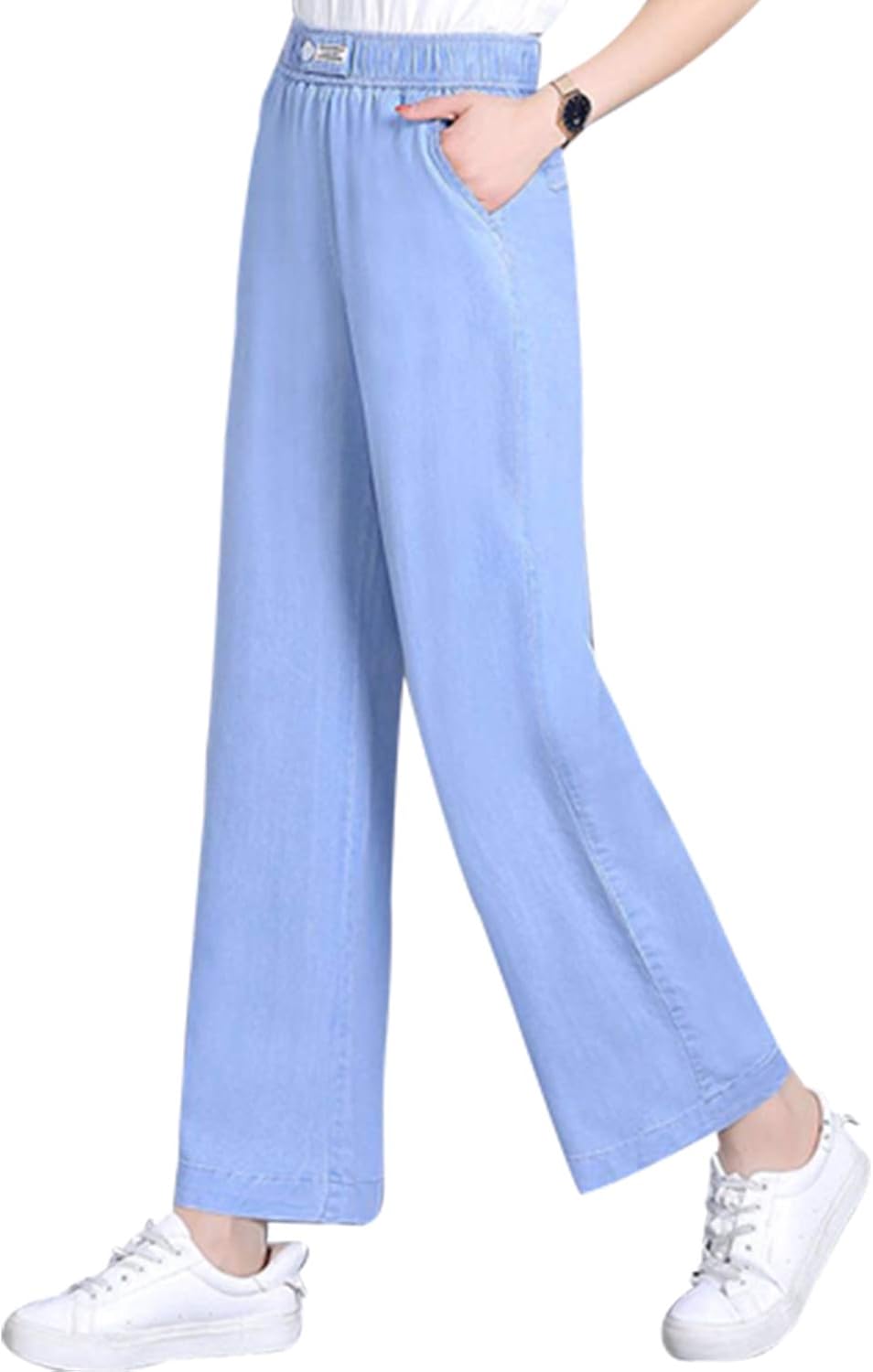 light cropped trousers