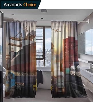 Amazon Com Vanfanhome Home 2 Panels Window Sheer Curtains Borneo