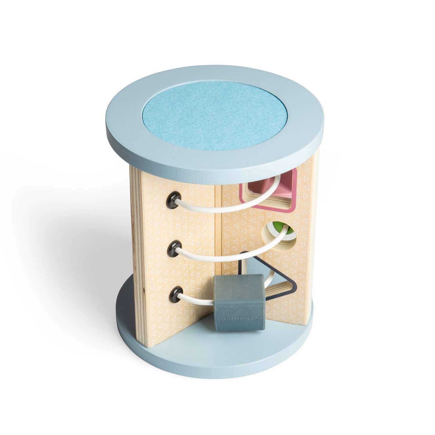 Bigjigs Toys Rolling Sensory Sorter - Wooden Activity Toy For Babies, Educational Kids Busy Centres, Made From Sustainable Wood & Silicone, Baby Toddler Montessori Toys & Gifts, Age 1 Year Old +