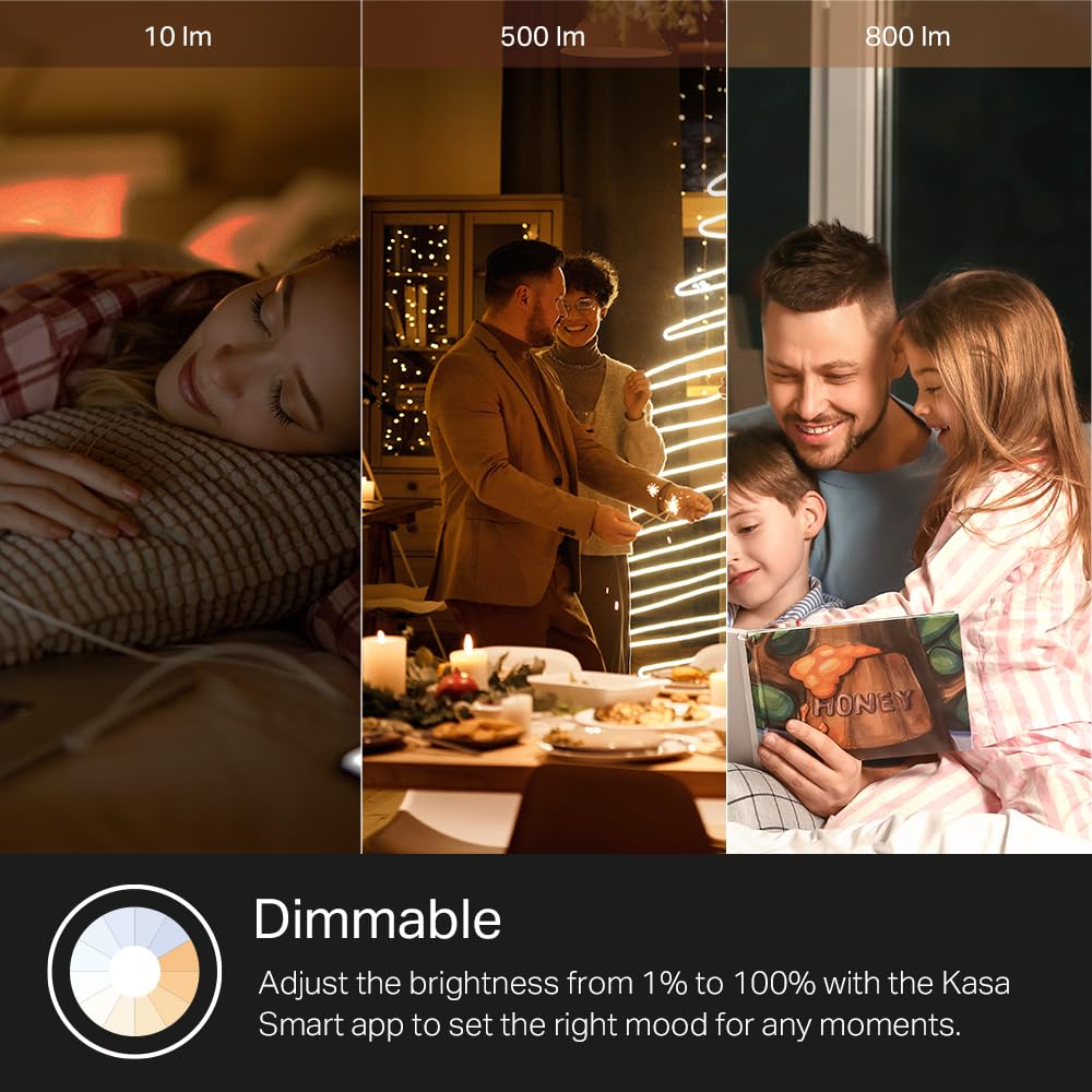 New Kasa Smart Bulb, Full Color Changing Dimmable Smart WiFi Light Bulb Compatible with Alexa and Google Home, A19, 9W 800 Lumens,2.4Ghz only, No Hub Required, 1-Pack (KL125), Multicolor - View 6