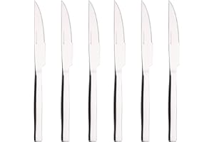 Qskely 12 Piece Stainless Steel Dinner Knives, Steak Knives Set