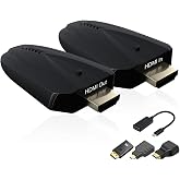 4K Wireless HDMI Transmitter and Receiver, 500 FT/150M Range, Plug and Play 2.4G/5G Wireless HDMI Extender kit for Video and Audio Transmission for Laptop/PC etc. No App/Bluetooth Needed