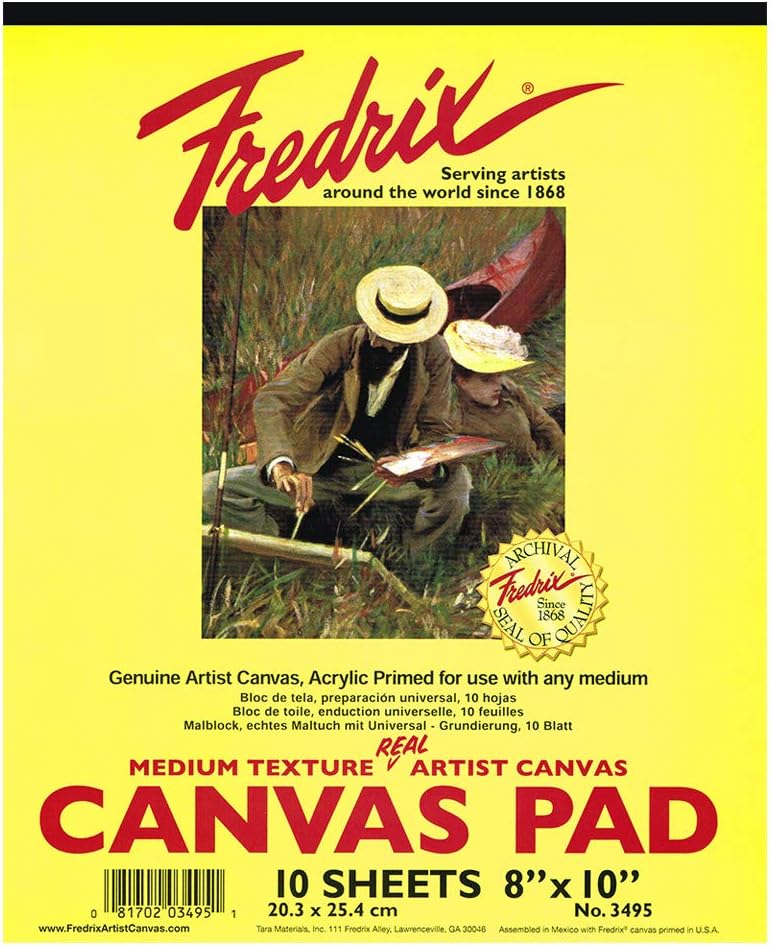 Fredrix 3501 Canvas Pads, 12 by 16-Inch