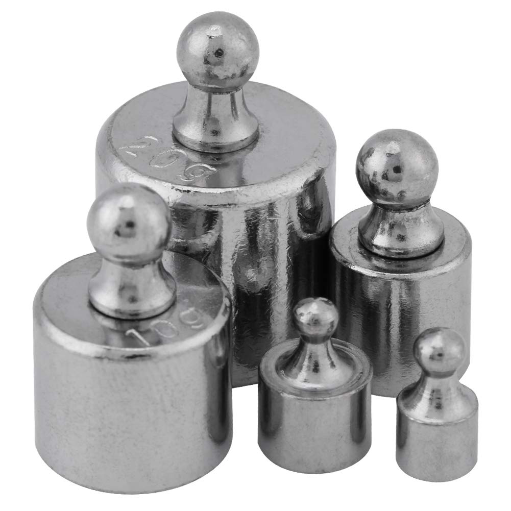 VBESTLIFE Scale Weights Calibration, 5Pcs 1g 2g 5g 10g 20g Grams Chrome Plating Precision Calibration chrome platingScale Weight Test Kit
