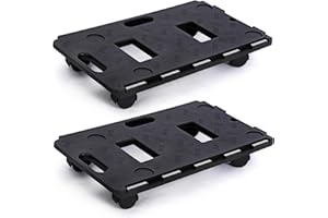 DRTAKEPEAK 2 Pack Dolly Cart Multipurpose Furniture Mover with 5 Wheels Moving Supplies 220lbs Weight Capacity Each Movers Dollies