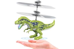 KPPIT Dinosaur Toys for 8-12 Year Old Boys, Infrared Induction RC Ball Cool Toy for Kids Boys Girls Light Helicopter Flying Drone Indoor Outdoor Games Christmas Birthday Gifts