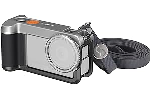 SMALLRIG Street Grip Kit for DJI Osmo Action 6, Aluminum Cage with Cold Shoe, Shoulder Strap, Lens Protection Ring, Protectiv