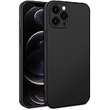 EasyAcc Slim Case for iPhone 12 Pro Max, Thin Matte Black TPU Phone Cases Finish Profile Soft Back Protective Cover…