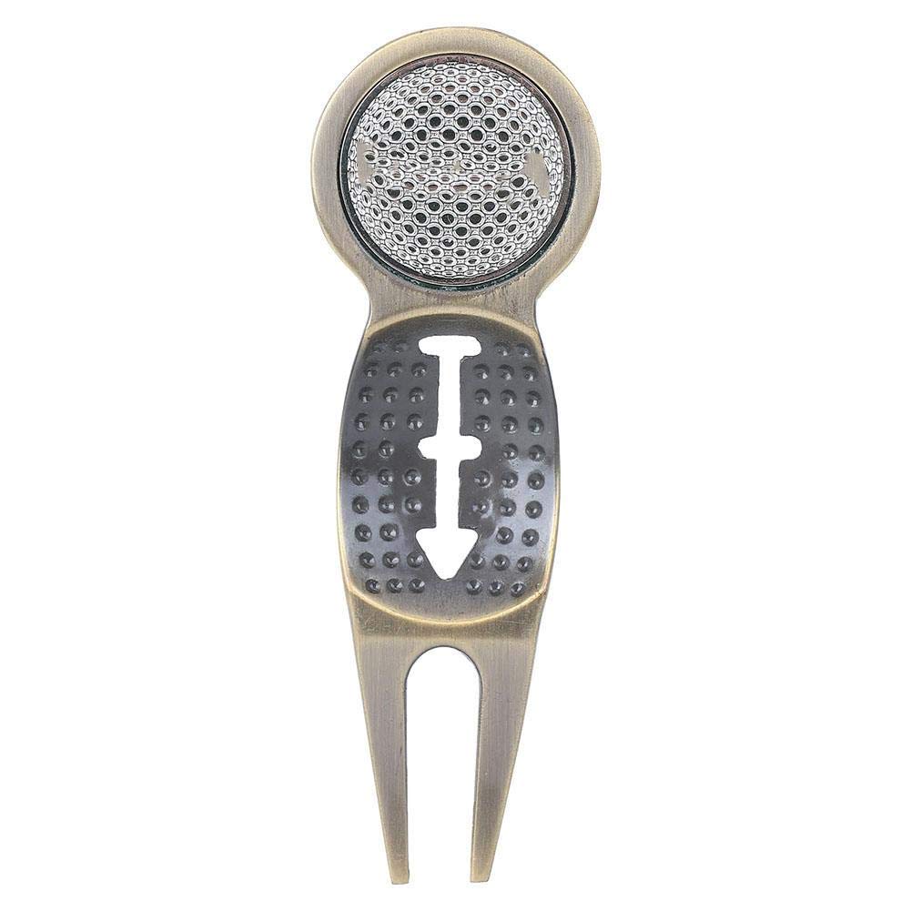 RiToEasysports Divot Repair Tool,Zinc Alloy Divot Tool with Detachable Ball Marker for Practice (Bronze)