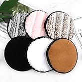 Reusable Washable Makeup Remover Pads -Reusable Face Pads, Makeup Round Puff for All Skin Types - Washable Microfiber/Cotton Cloths - (6-pack)