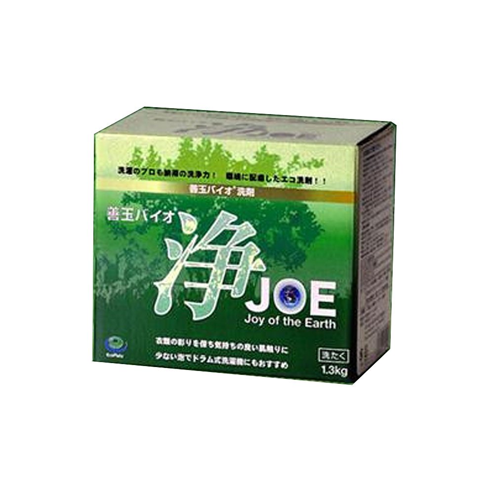 エコプラッツ 善玉バイオ浄 JOE 無香料のエコ洗剤 粉末 1.3kg 3箱セット商品画像
