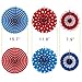 Ohomr Paper Fan Decoration Set of 12 for Wedding Mexican Fiesta Birthday Carnival Kids Christmas Party Color Ceiling Hanging Round Tissue Fans Decor