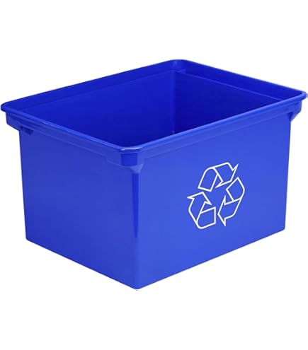 Amazon.com: Rubbermaid 571873BE Stacking Recycle Bin, Rectangular