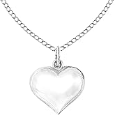 Ritastephens 925 Sterling Silver Necklace for Women | Shiny Puffed Heart Pendant Necklace | Polished Mini & Regular Size Options | Hypoallergenic & Nickel-Free | Elegant Gift for Her