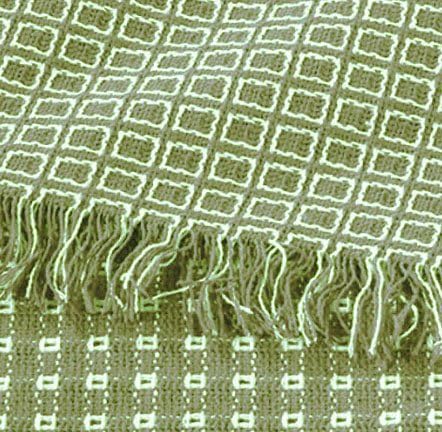 Homespun Check Woven Reversible Sage Green Napkin