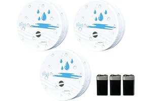 ComfyTune 3 Pack Water Leak Detectors for Home, 100dB Waterproof Water Leak Alarm Sensors for Basements, Bathrooms, Laundries
