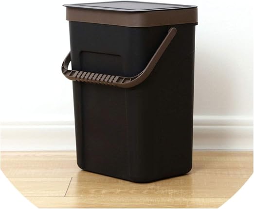 Amazon Com Garbage Box Trash Bin Cabinet Door Hanging Storage Portable Plastic Kitchen Wall Mounted Debris Box Trash Bin Dustbin Gathering Black Large Home Kitchen