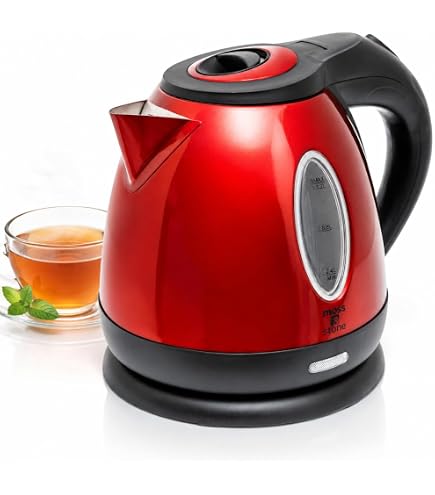 Amazon.com: EUROSTAR EKG121RD 1.2L Glass Kettle, Red: Home & Kitchen