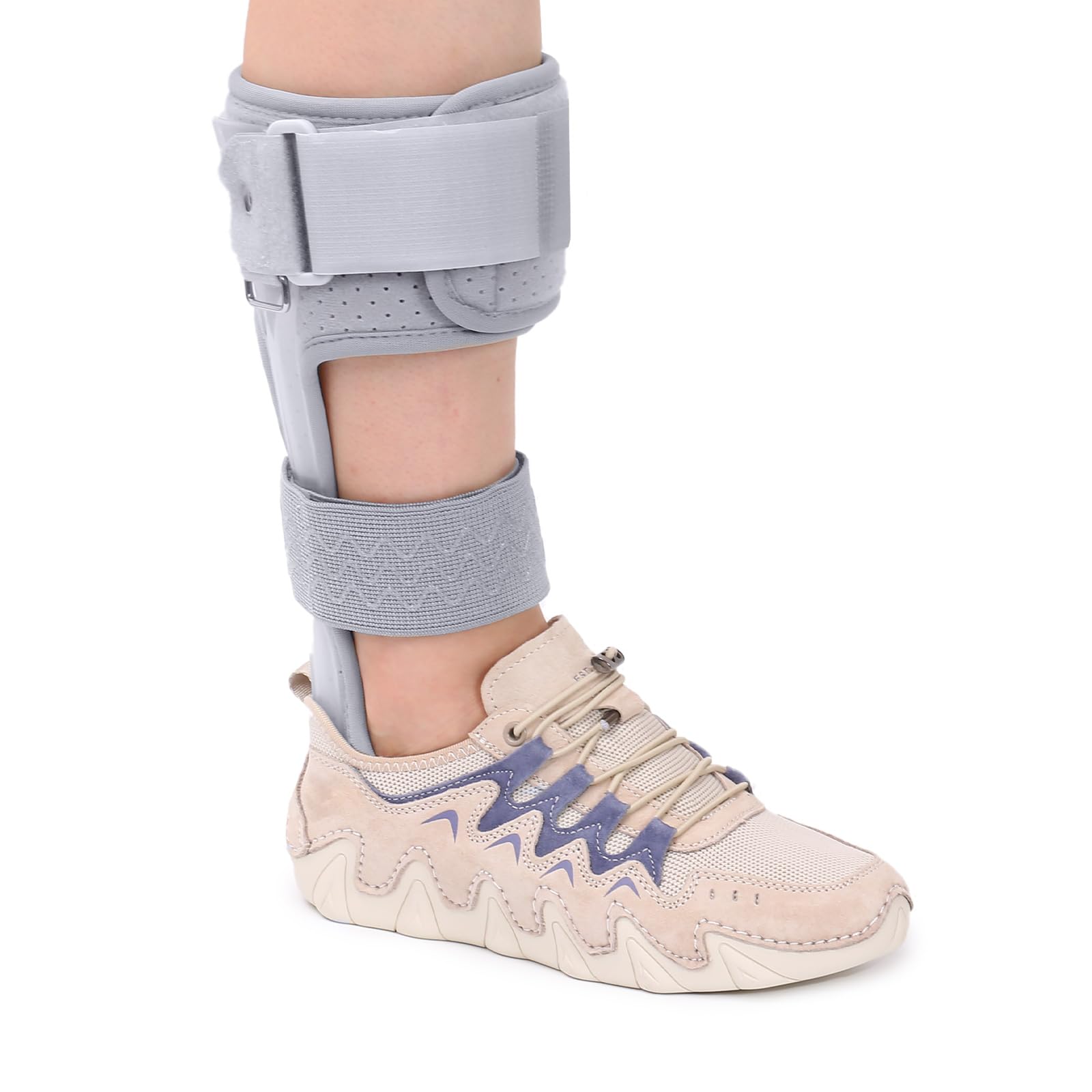 Photo 1 of Medical AFO Foot Drop Brace - Drop Foot Braces for Walking - AFO Brace Walking with Shoe - Ankle Foot Orthosis for Stroke - Drop Foot Stabilizer Support for Men & Women Small-Left (Comfort)