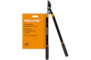 Fiskars Loppers for Tree Trimming, Heavy Duty, with Extendable Handle (24.5"-37" Range), Sharp Bypass Steel Blade Tree Branch Cutter up to 1.5-Inch Diameter Cut Capacity